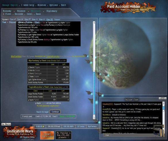 Unification Wars mmorpg grtis